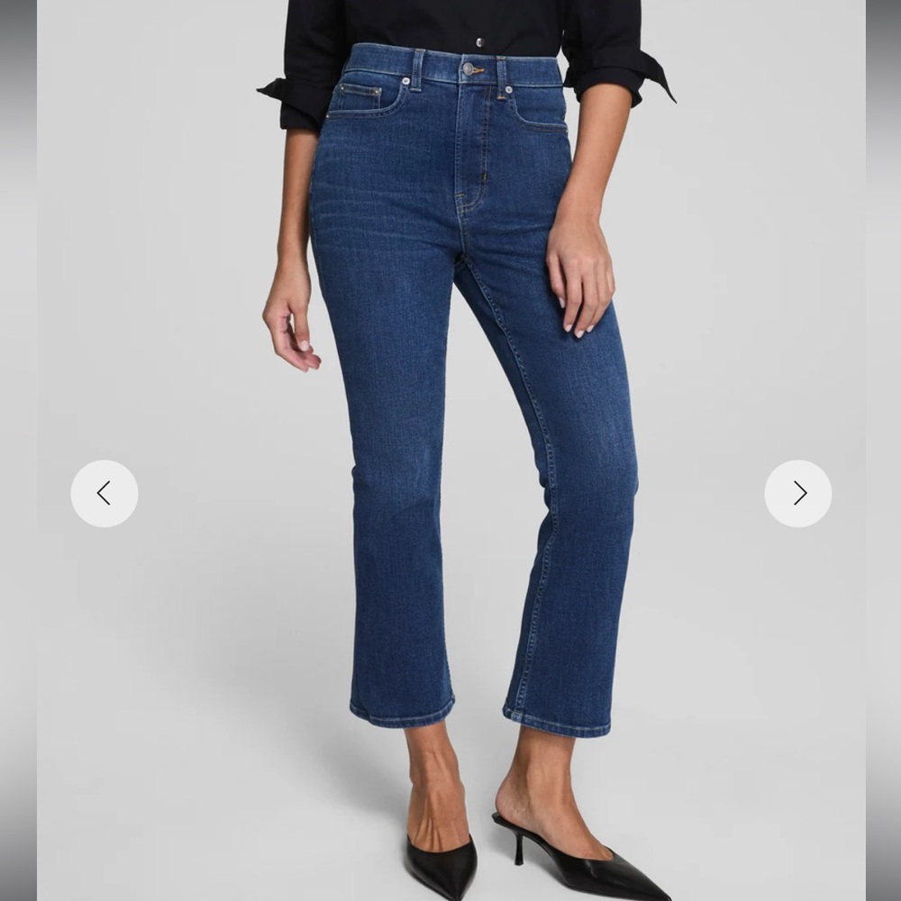 SPANX Women's Straight Leg Jeans - Dark Blue